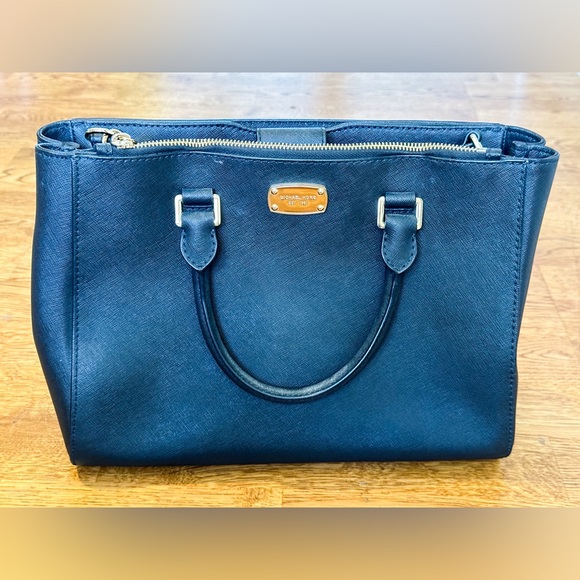 MICHAEL Michael Kors Handbags - Michael Kors Black Saffiano Leather Satchel Handbag